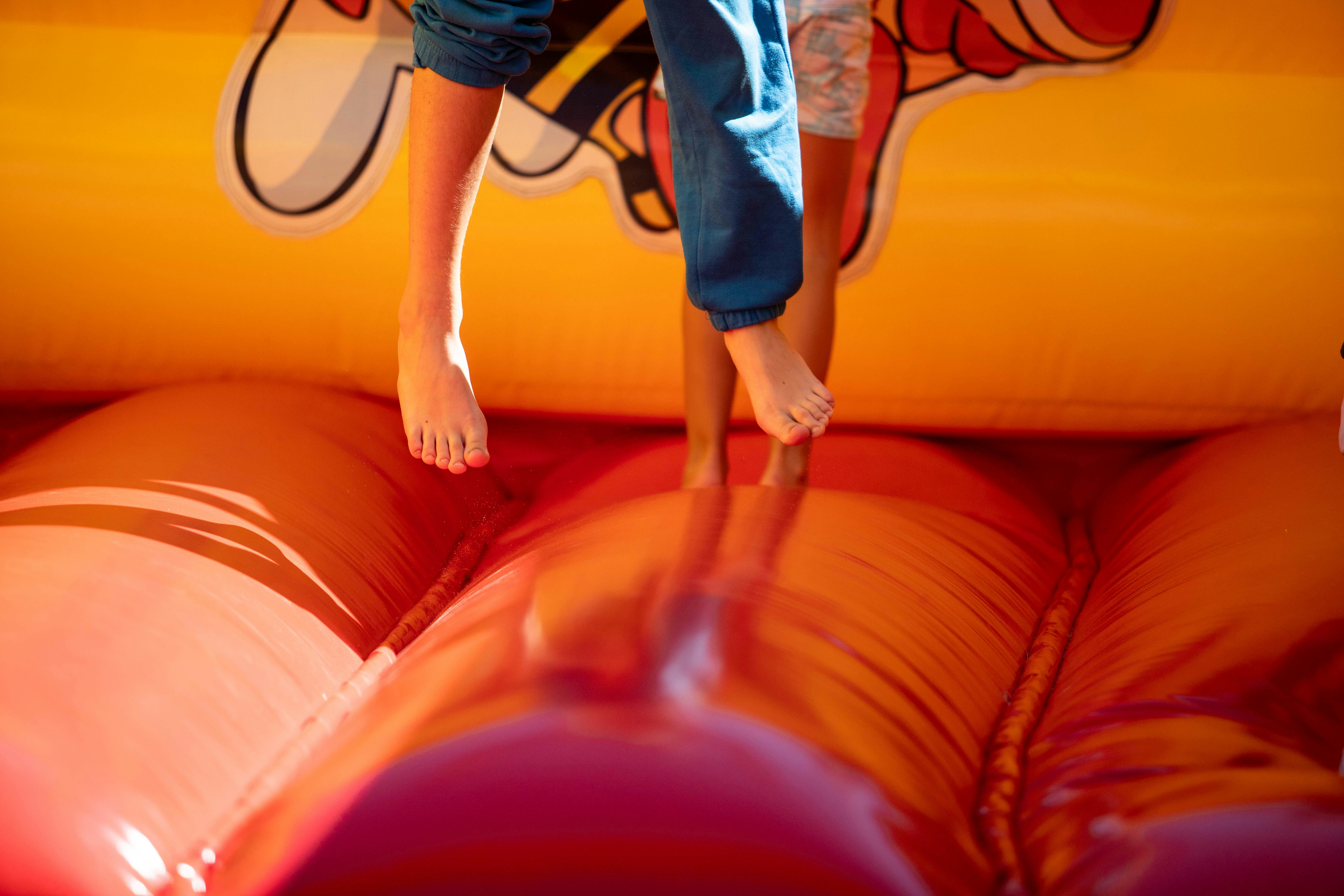 Families enjoying a party inflatable rental